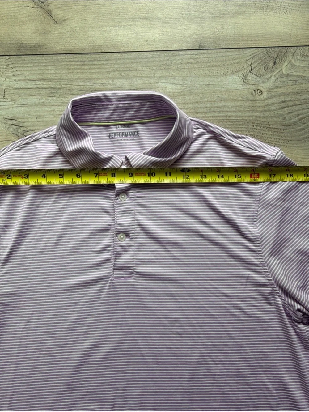 J.Crew Performance Men’s Size Large Polo Shirt. Multicolor Stripes. Great Cond.